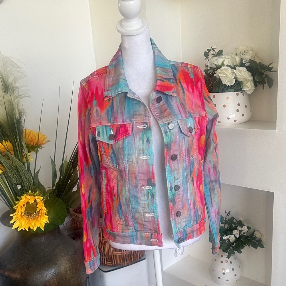 Apny Colorful Women's Jean Jacket - Picture 2 of 8